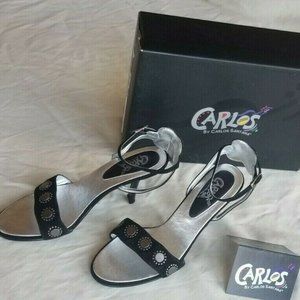 Carlos Santana Black Tango Heels